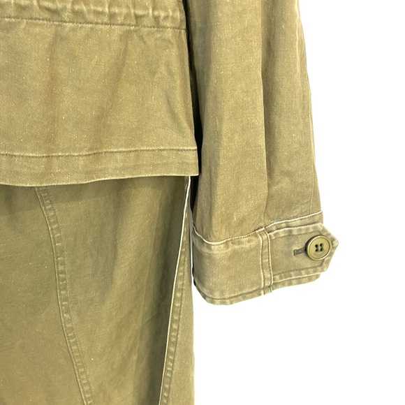 Saint Laurent SS/14 Khaki Gabardine Fishtail Military Parka - Picture 7 of 15